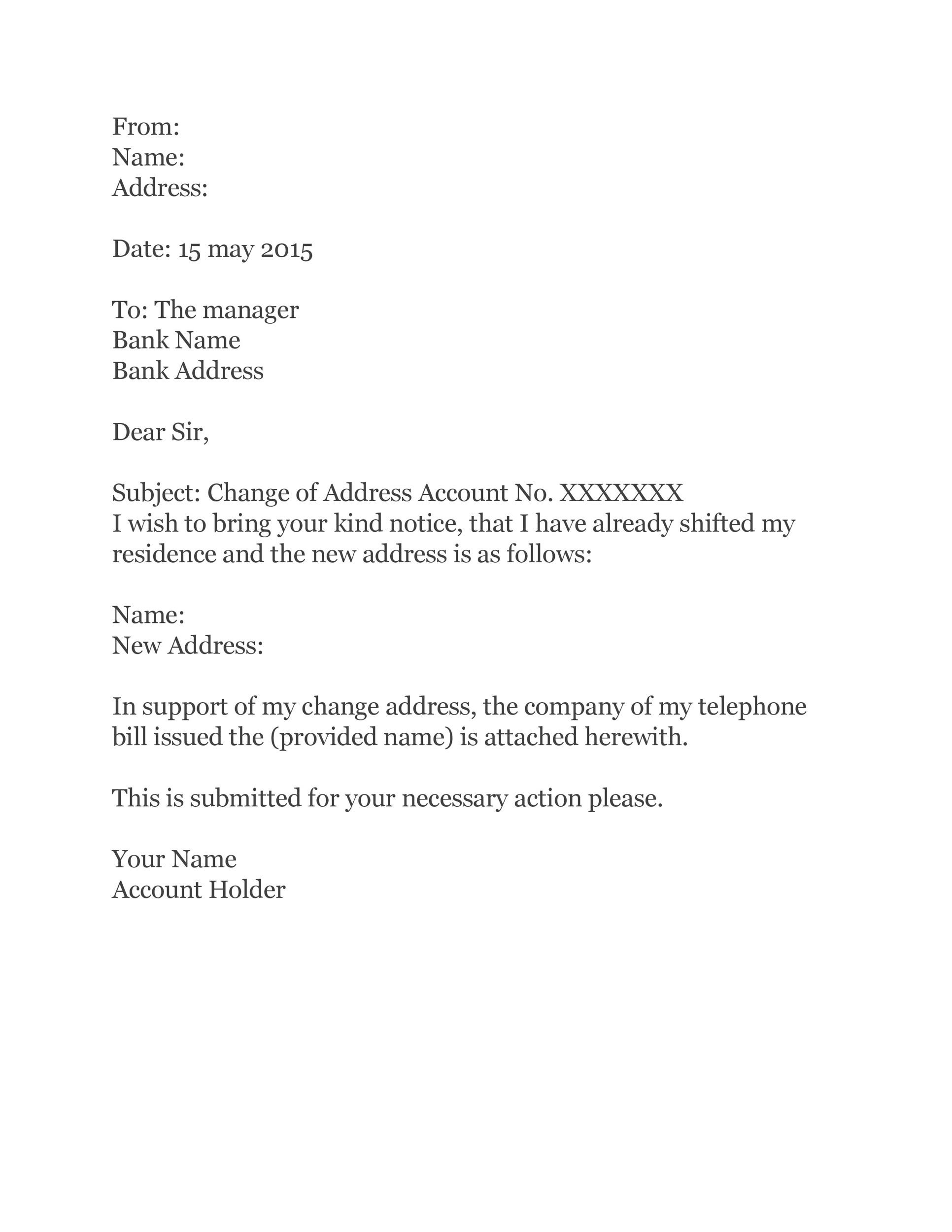49 Best Change Of Address Letters 100 Free TemplateLab