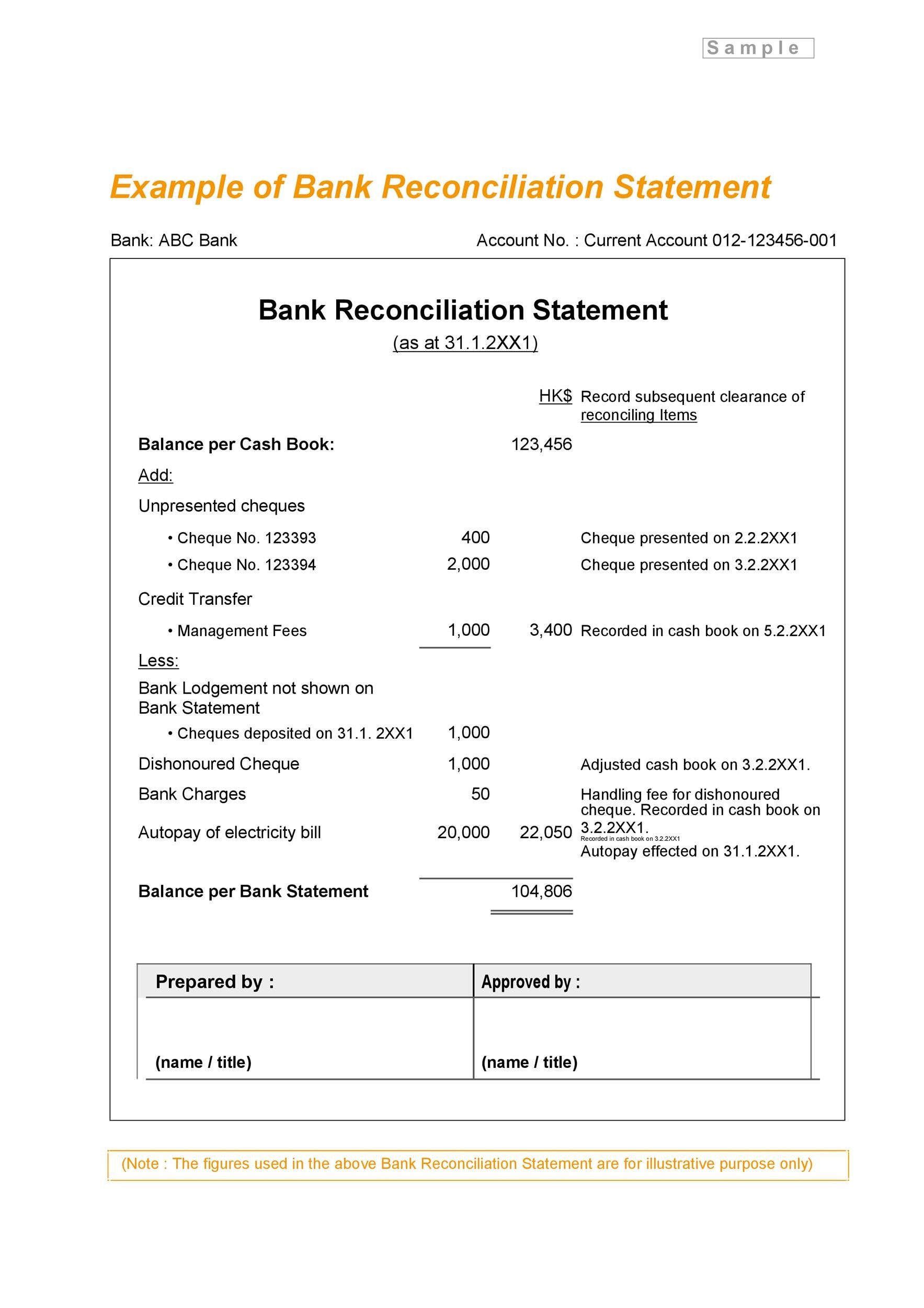 Free Excel Bank Reconciliation Template