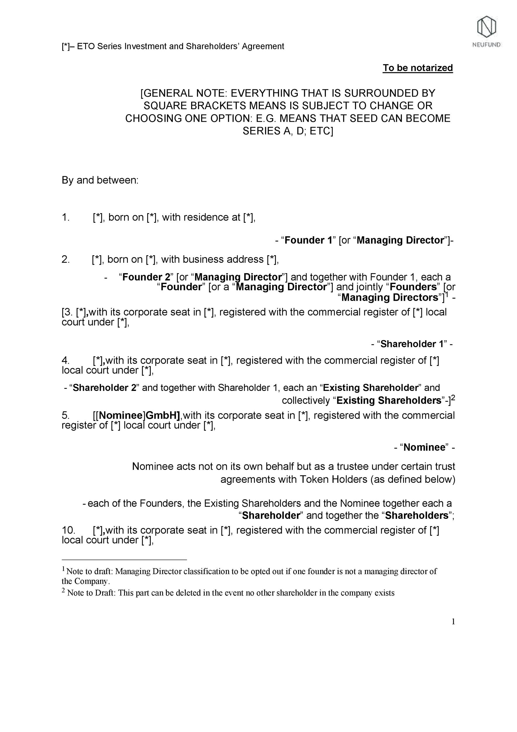 50 Best Shareholder Agreement Templates Samples TemplateLab