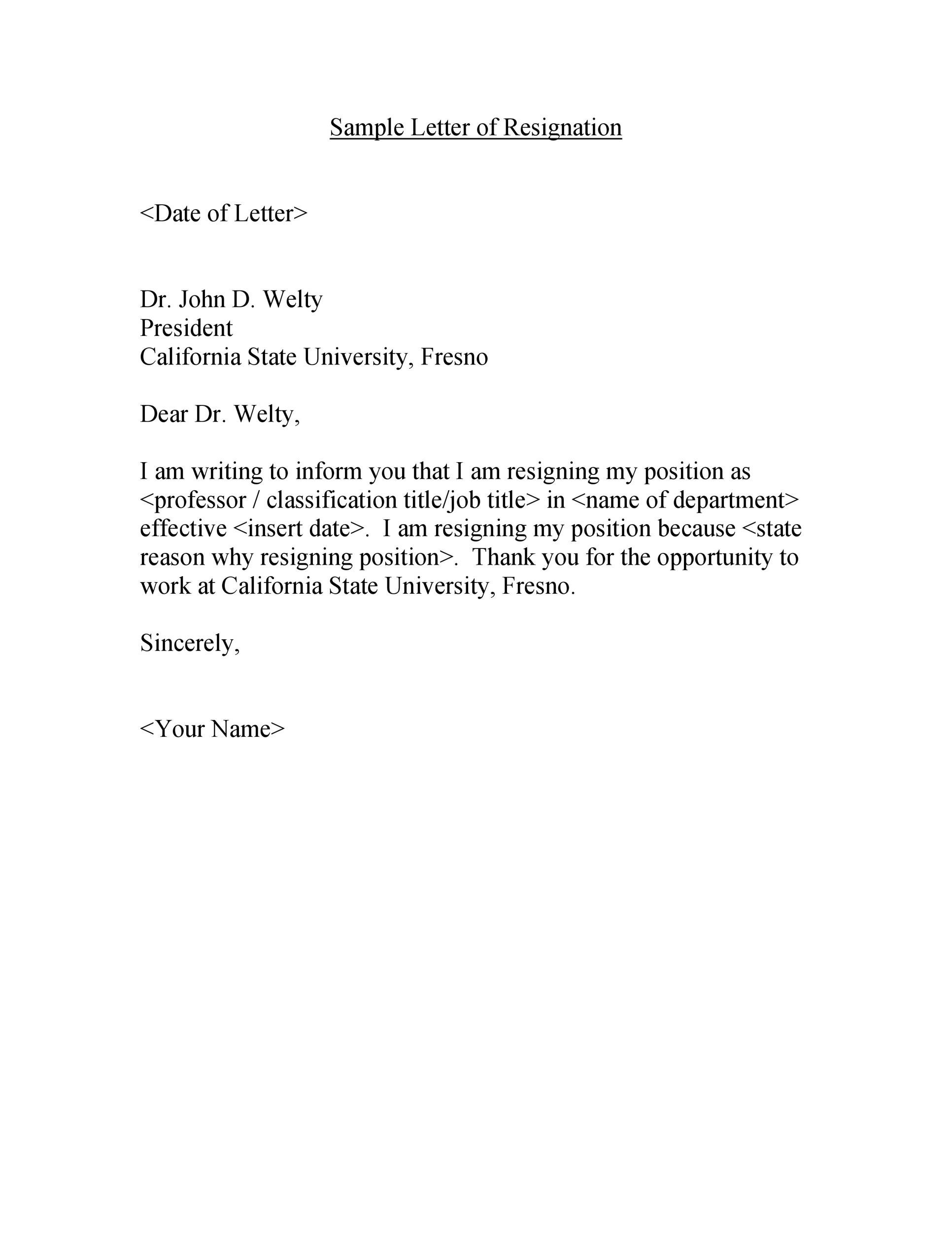 50 BEST Teacher Resignation Letters MS Word TemplateLab