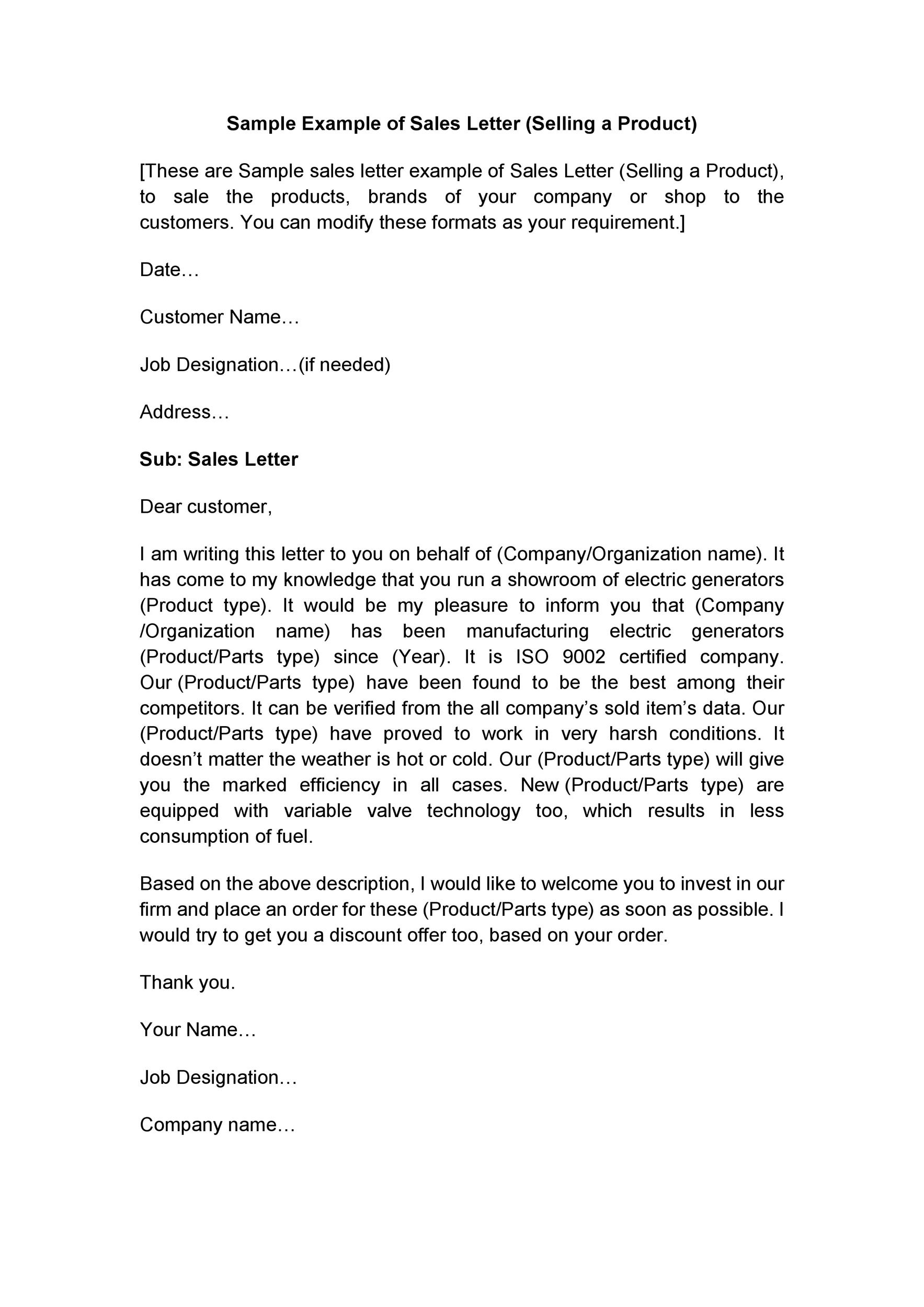 50 Effective Sales Letter Templates w Examples TemplateLab