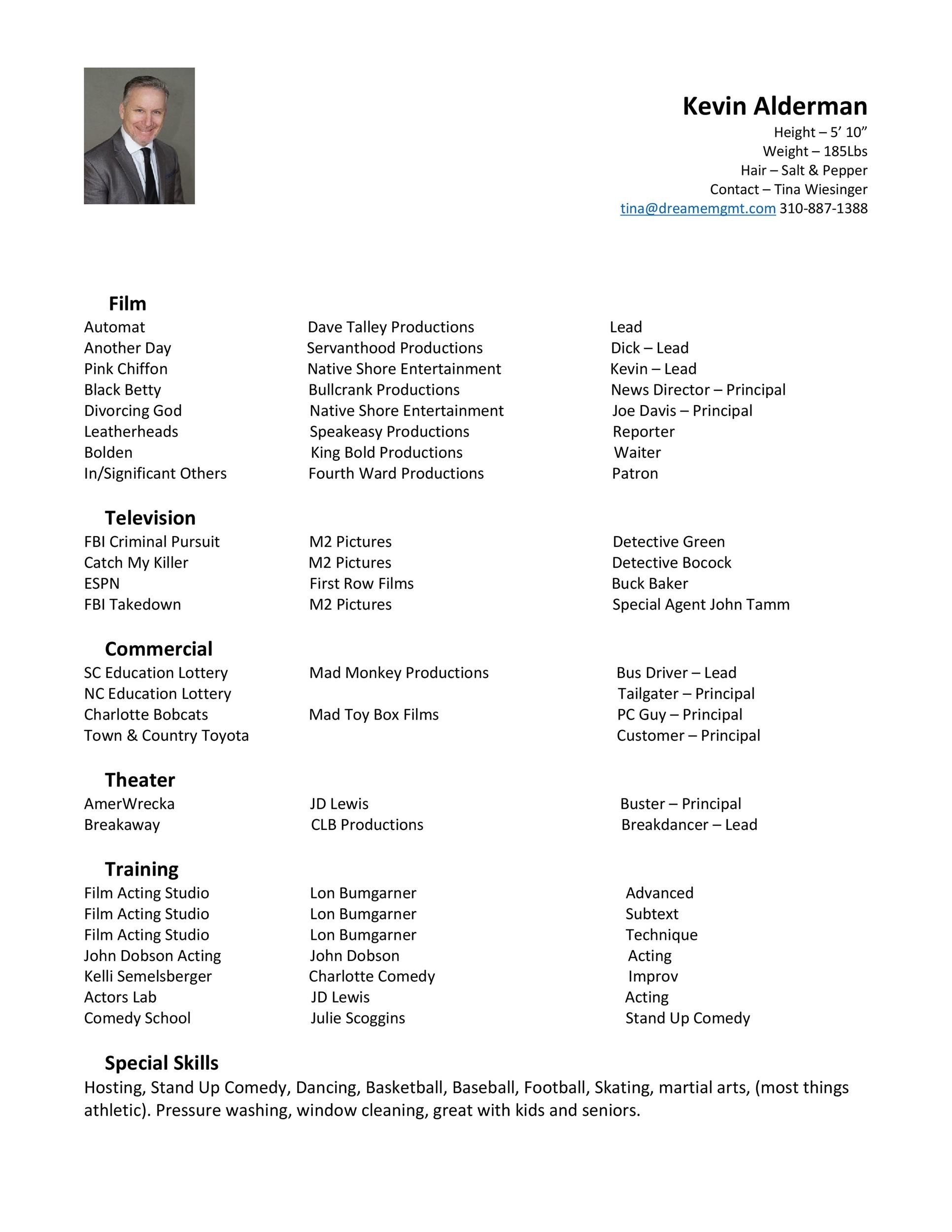 Theater Resume Template Google Docs