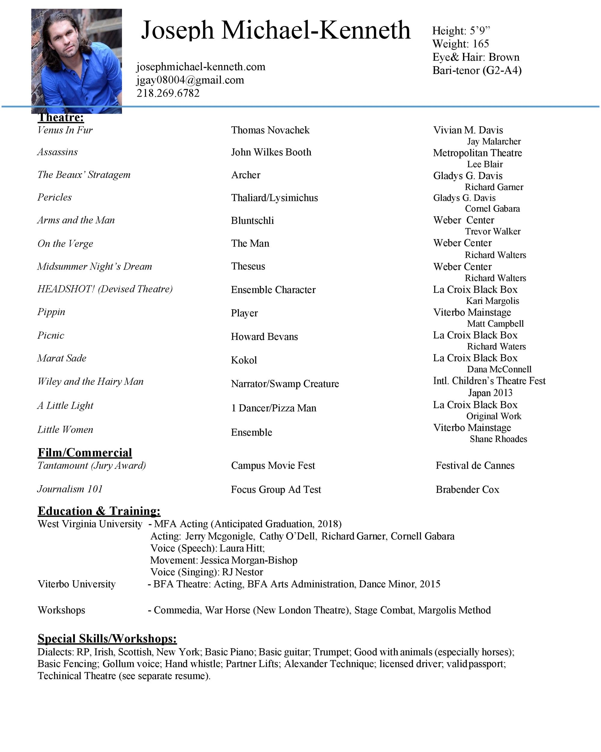 50 FREE Acting Resume Templates Word Google Docs TemplateLab