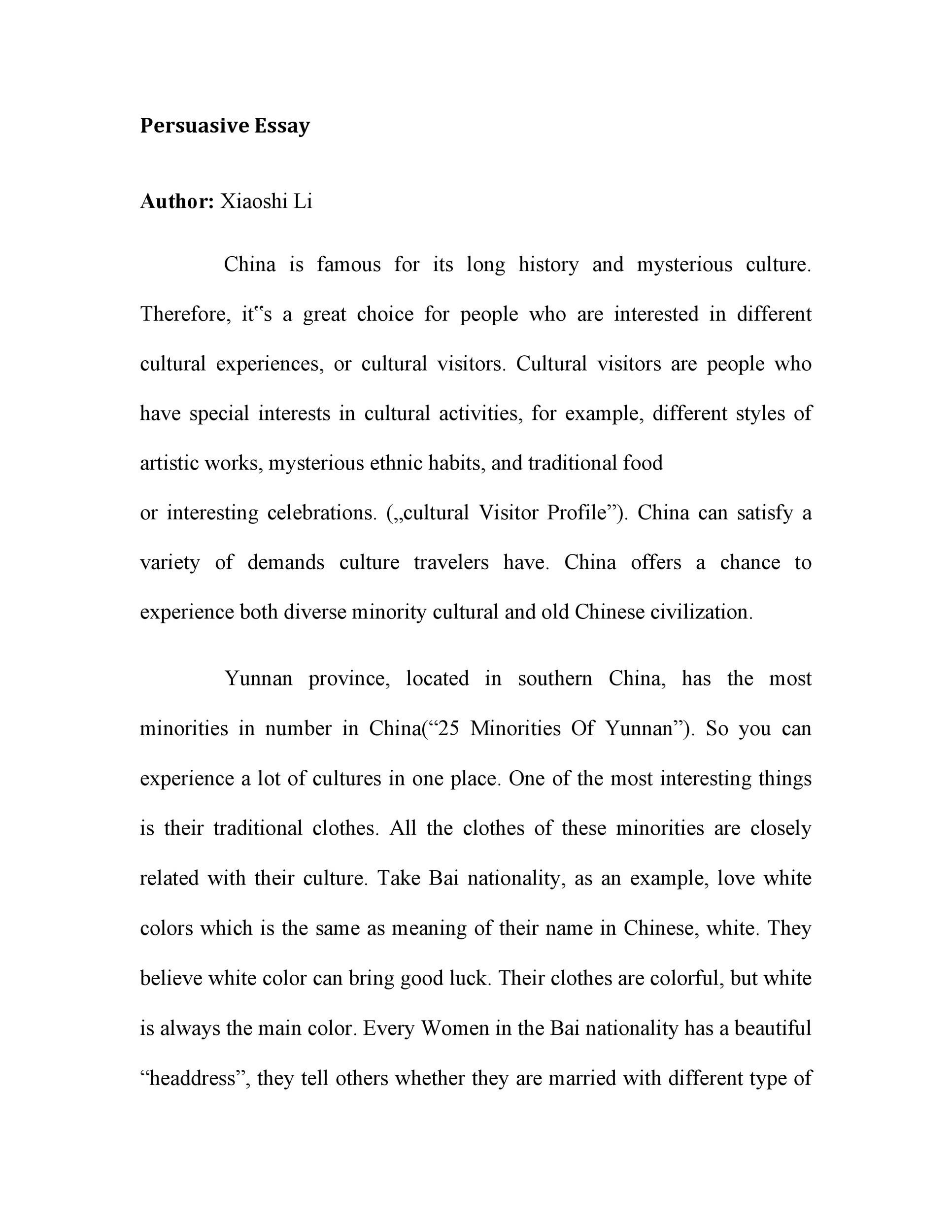 50 Free Persuasive Essay Examples BEST Topics TemplateLab