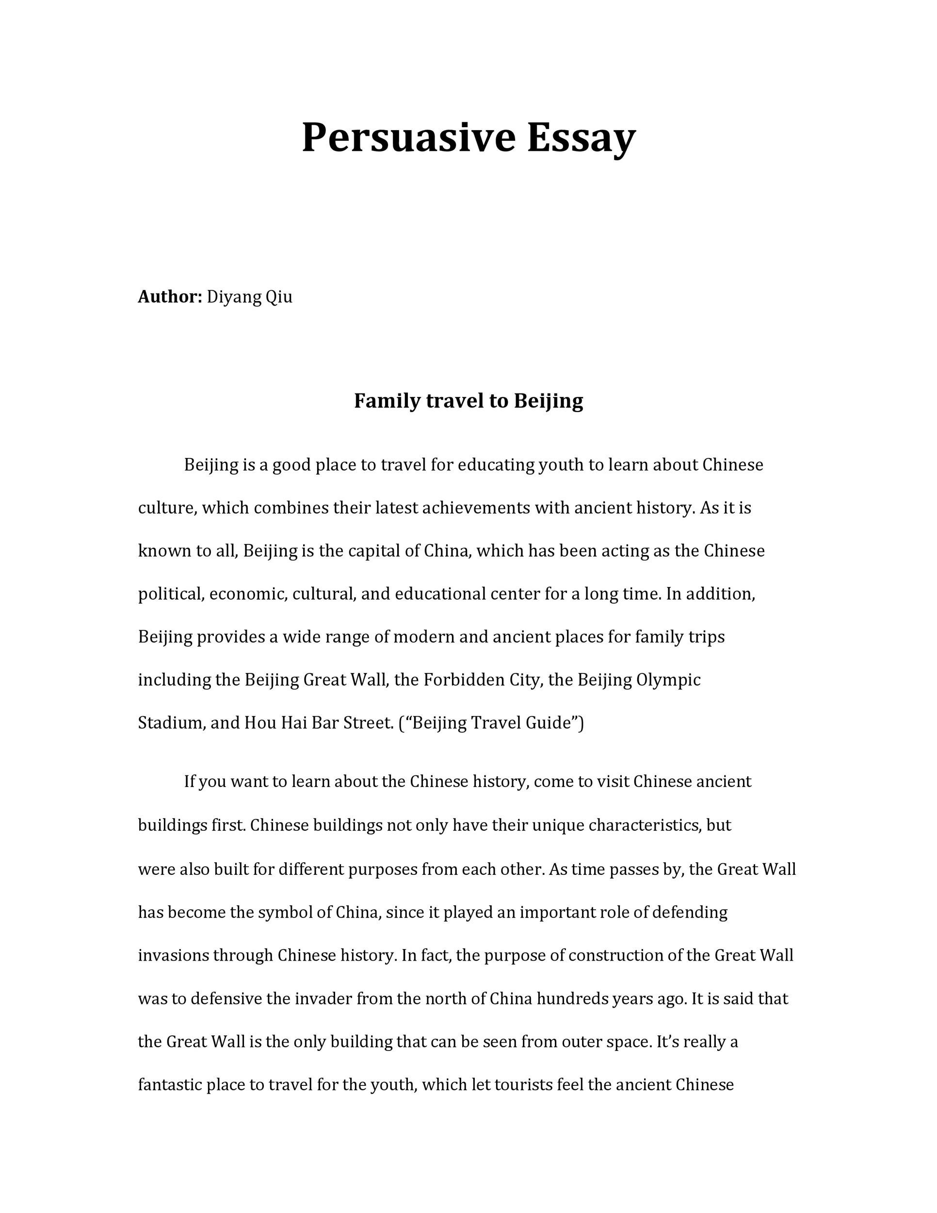 50 Free Persuasive Essay Examples BEST Topics TemplateLab