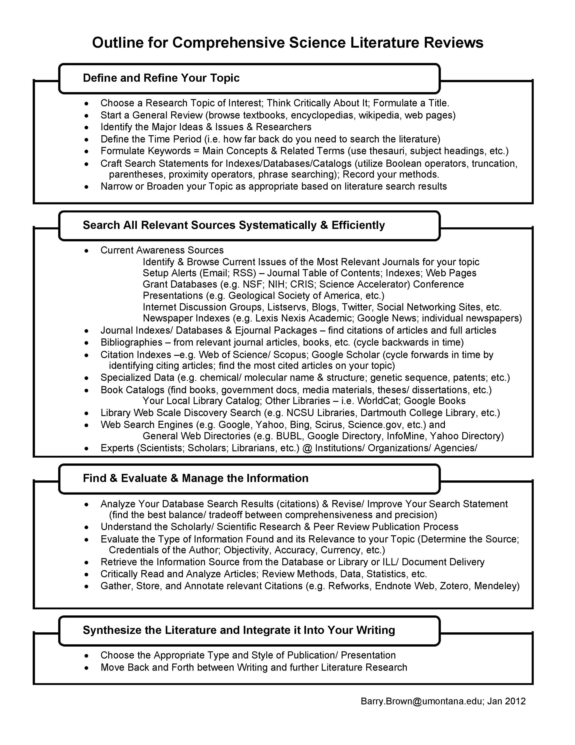 50 Smart Literature Review Templates APA TemplateLab