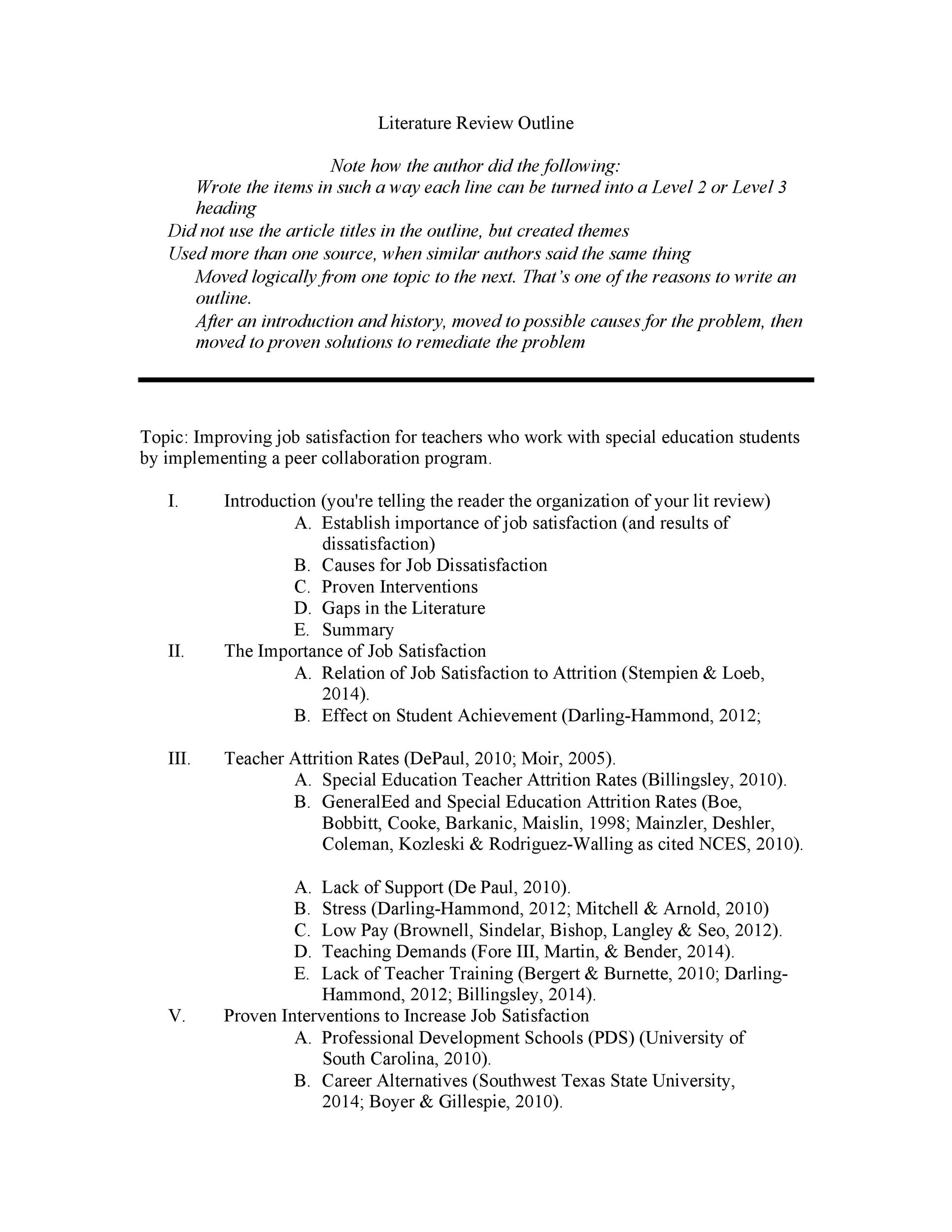 50 Smart Literature Review Templates APA TemplateLab