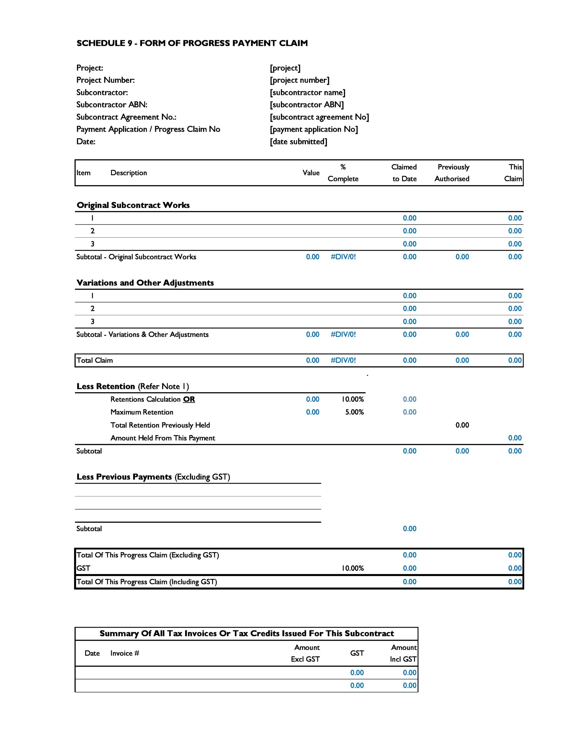 Example Of A Payment Schedule