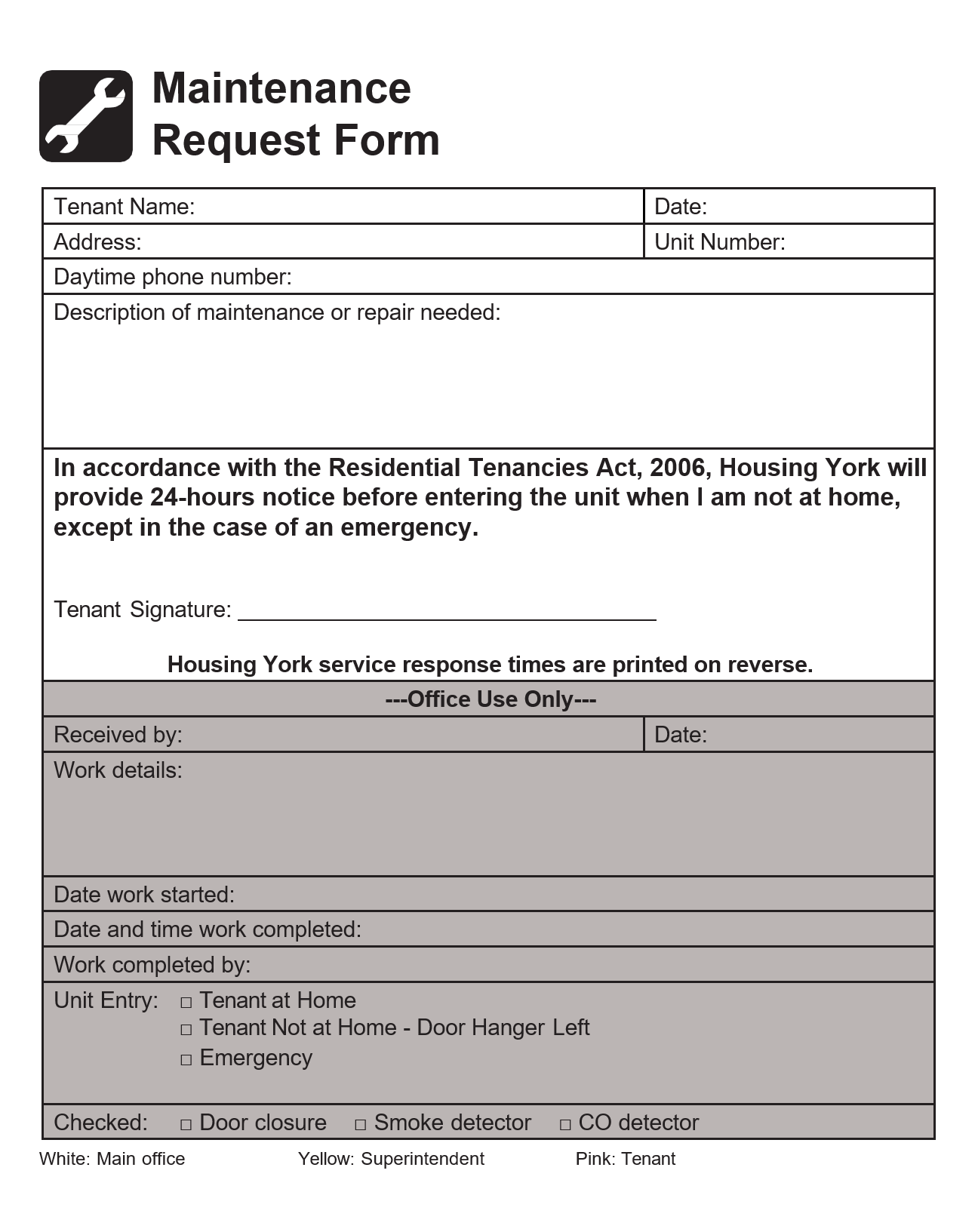 54 Maintenance Request Form Templates Free TemplateLab