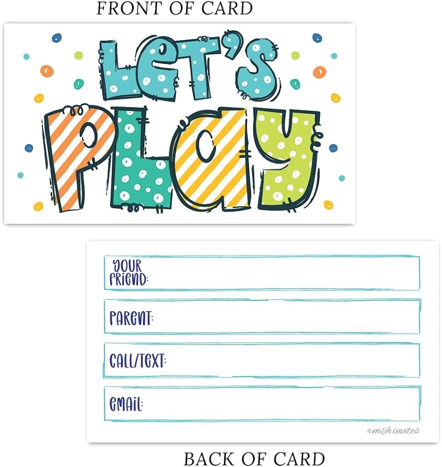 Printable Playdate Invitation Template