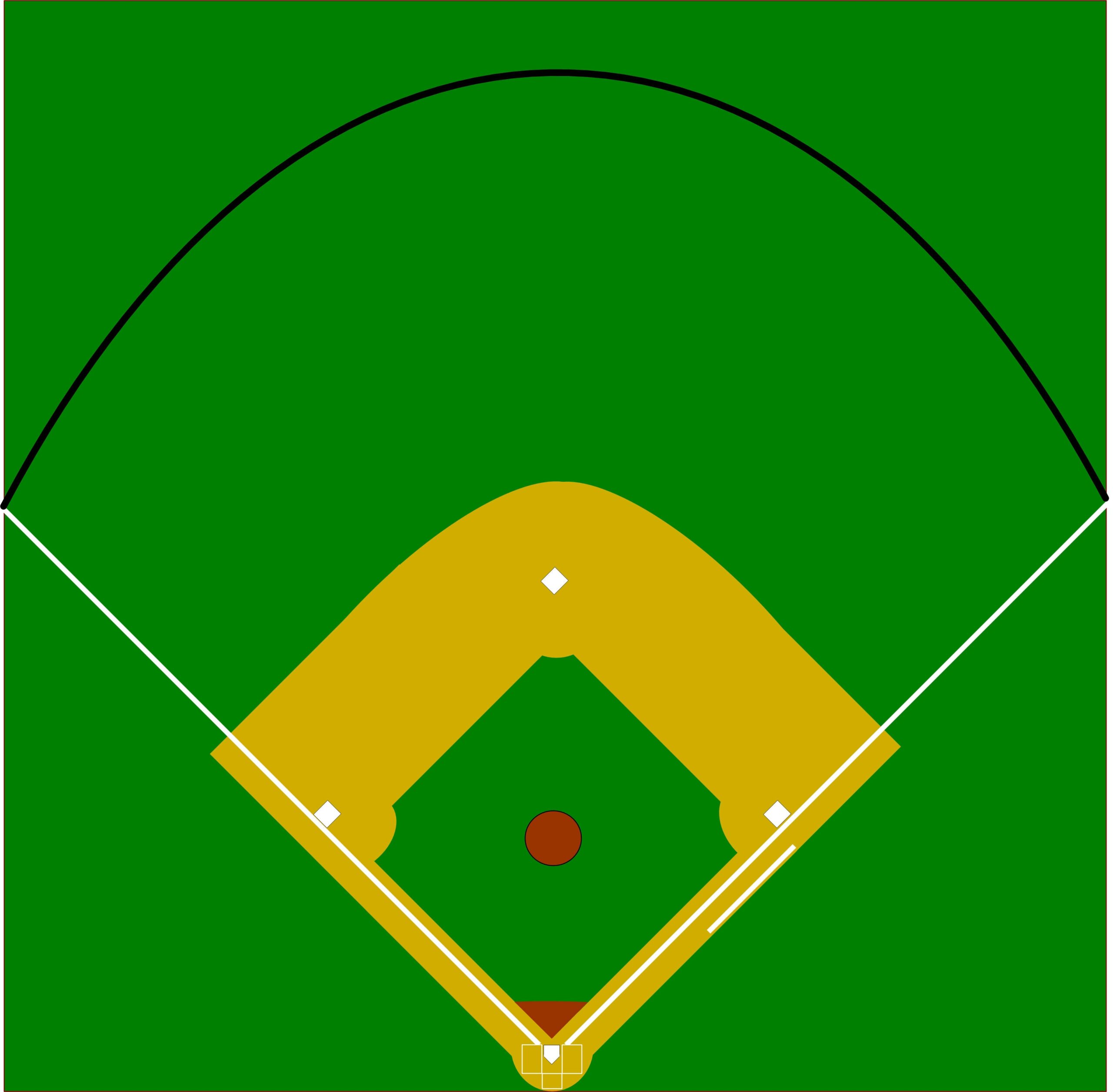 Printable Baseball Diamond Template