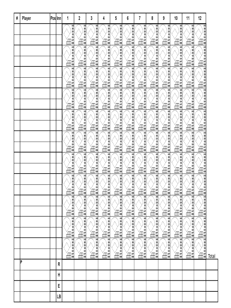 Pdf Printable Baseball Scorecard With Pitch Count