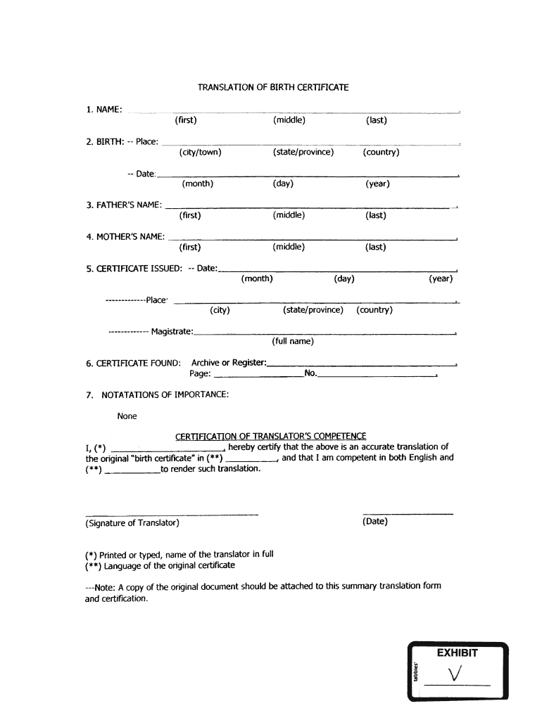 Birth Certificate Format Pdf Download