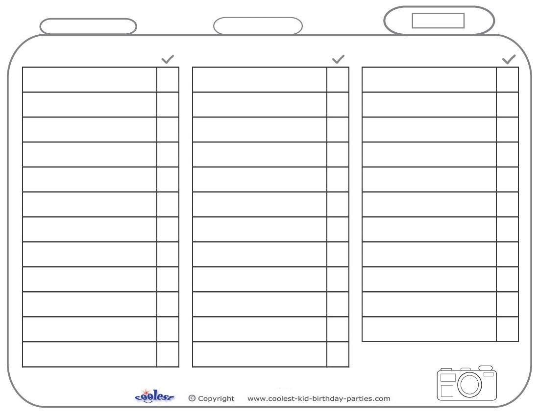 Free Printable Blank Scavenger Hunt Template