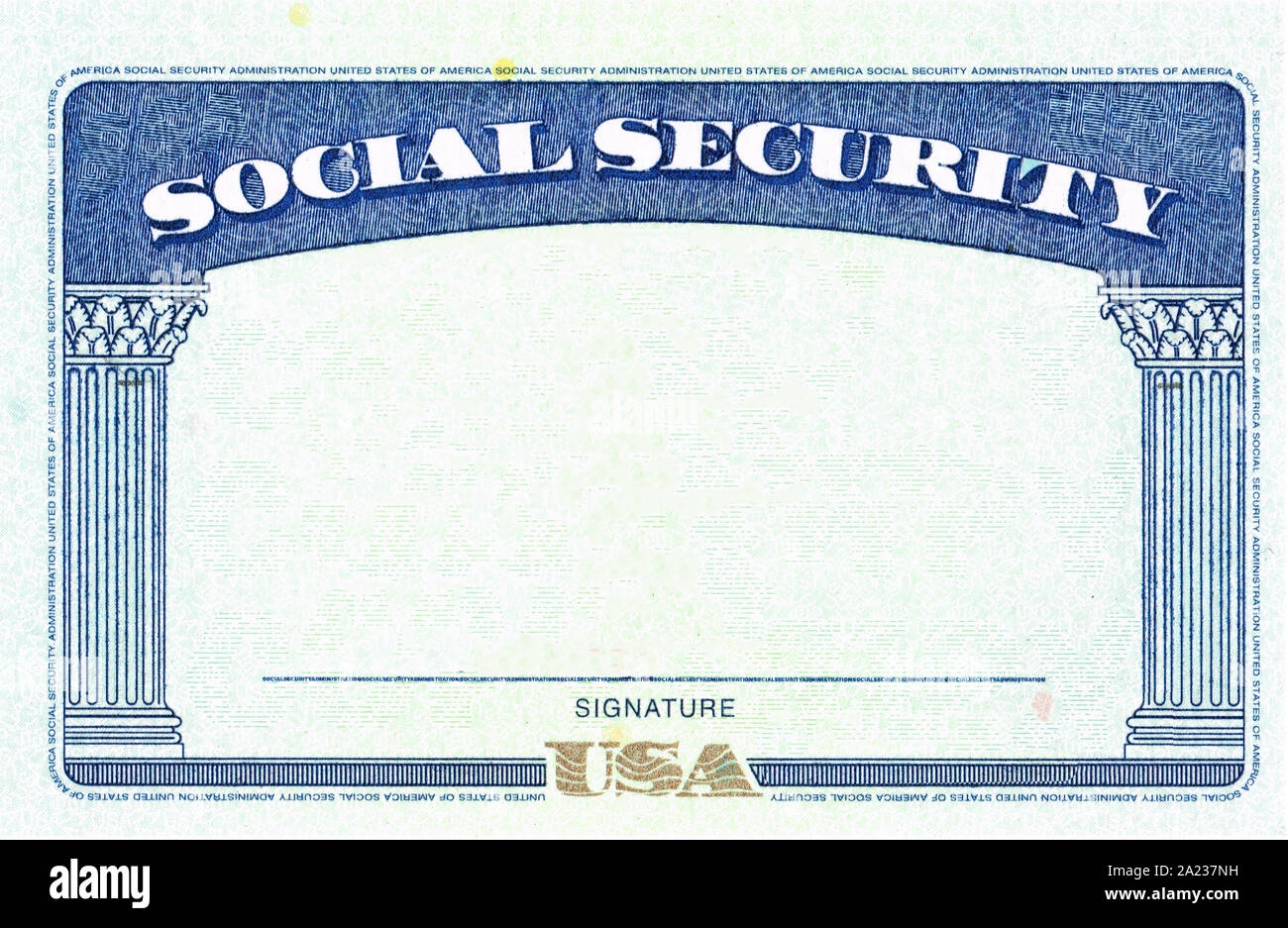 Fillable Blank Social Security Card