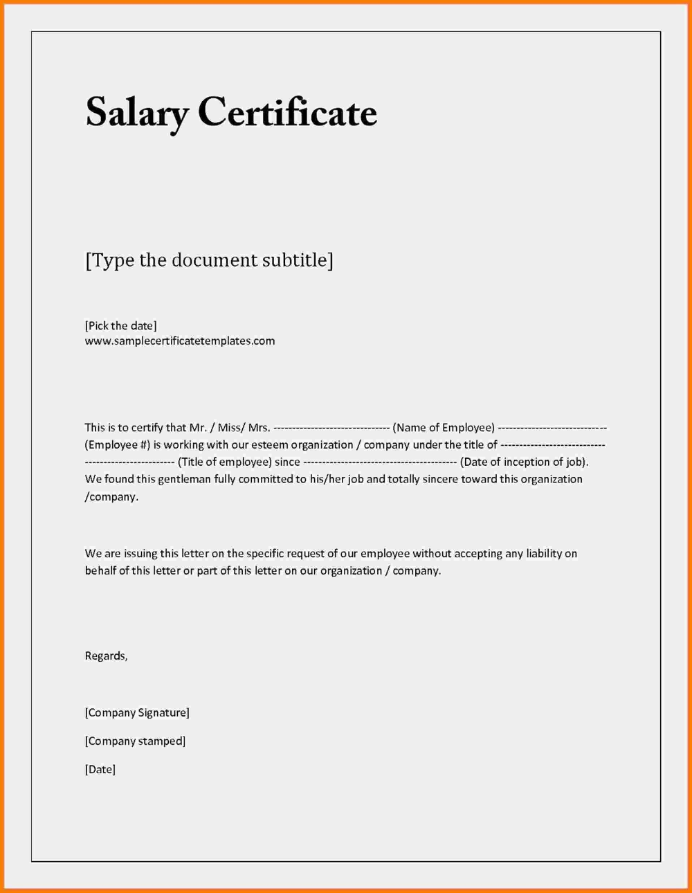 Certificate Of Employment With Compensation Format Sansu Pertaining To Sample Certi Letter Of Employment Employment Letter Sample Letter Of Employment Template