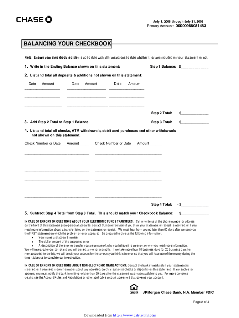 Chase Bank Statement Pdf Fill Out Sign Online DocHub