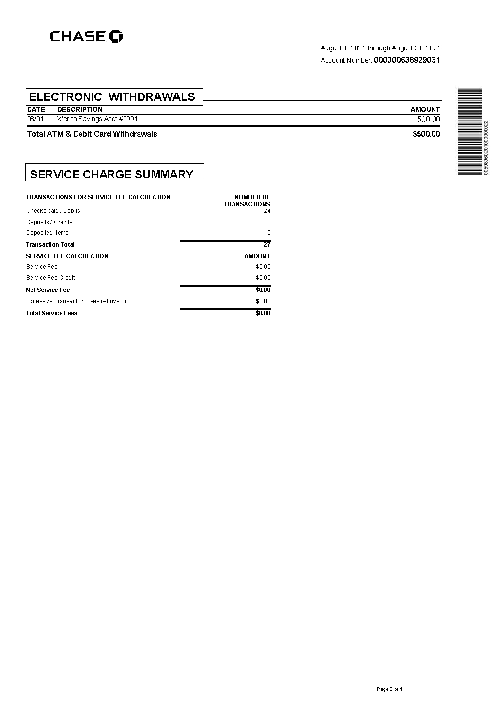 Editable Chase Bank Statement Pdf