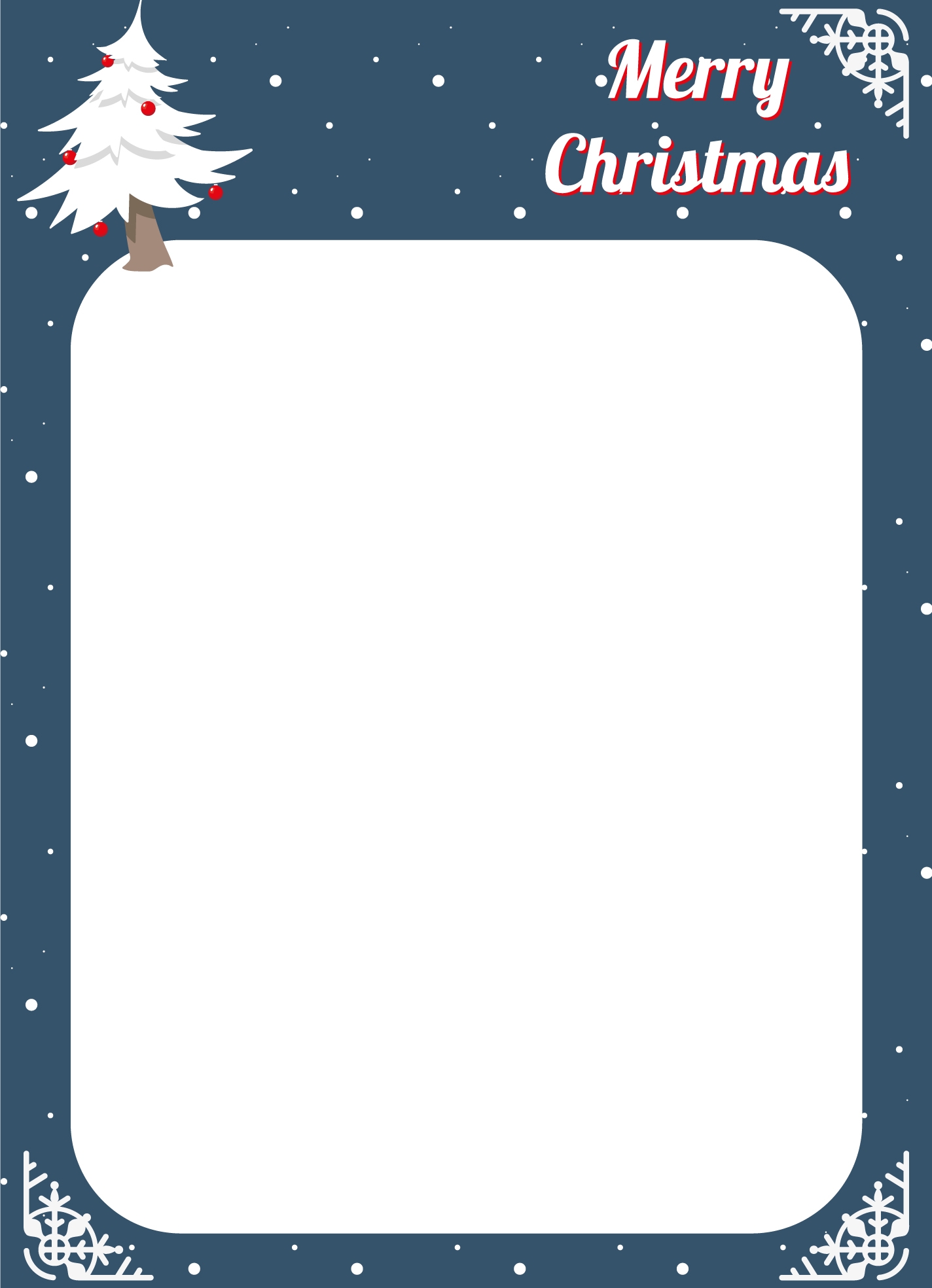 Christmas Border Lined Paper Free Google Docs Template Gdoc io
