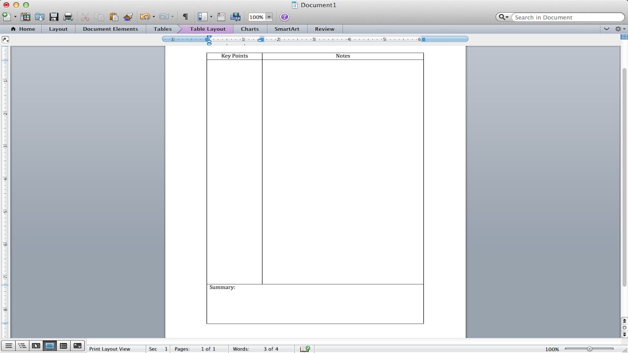 Cornell Notes Tutorial How To Make A Cornell Notes Template Using Microsoft Word YouTube
