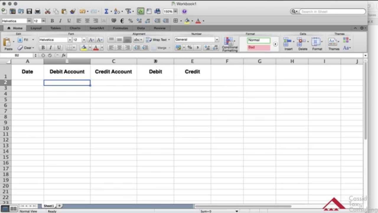 Ledger Account Format In Excel