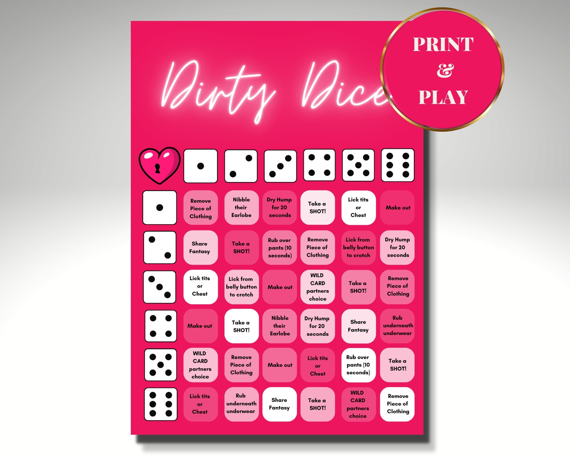 Dirty Dice Adult Sex Game Printable Dice Game Instant Digital Download Gift For Boyfriend Girlfriend Couples Game Foreplay Game Etsy Finland