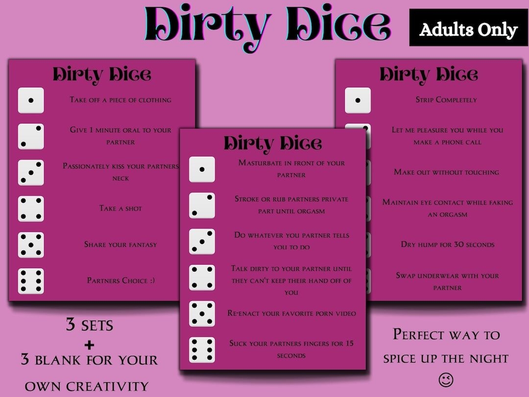 Printable Dirty Dice Template