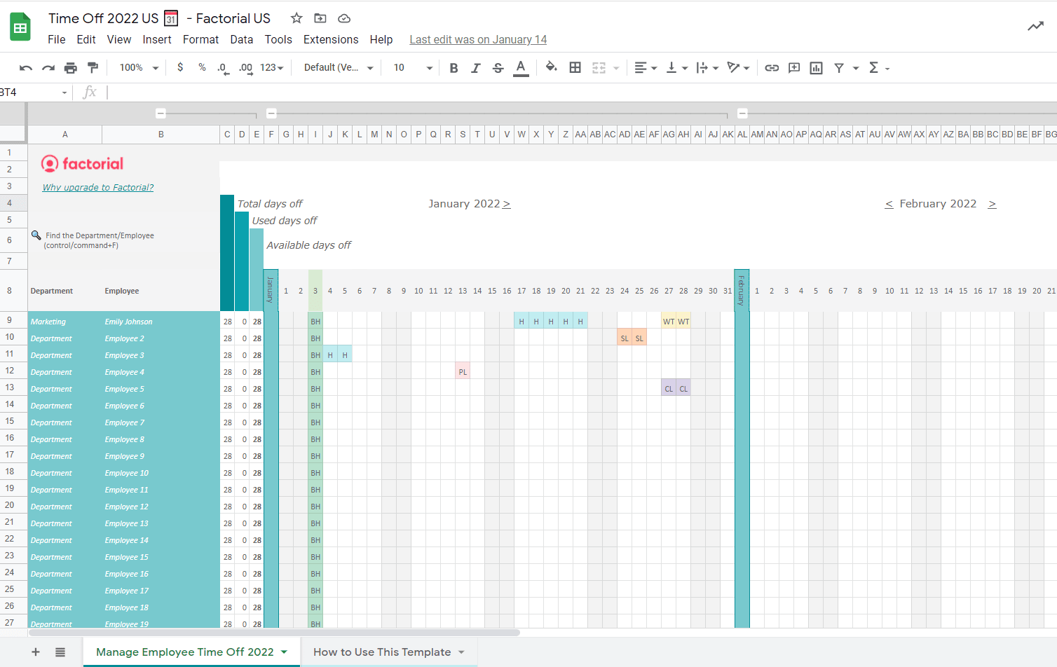 Download Your 2024 PTO Tracker Excel Template Factorial