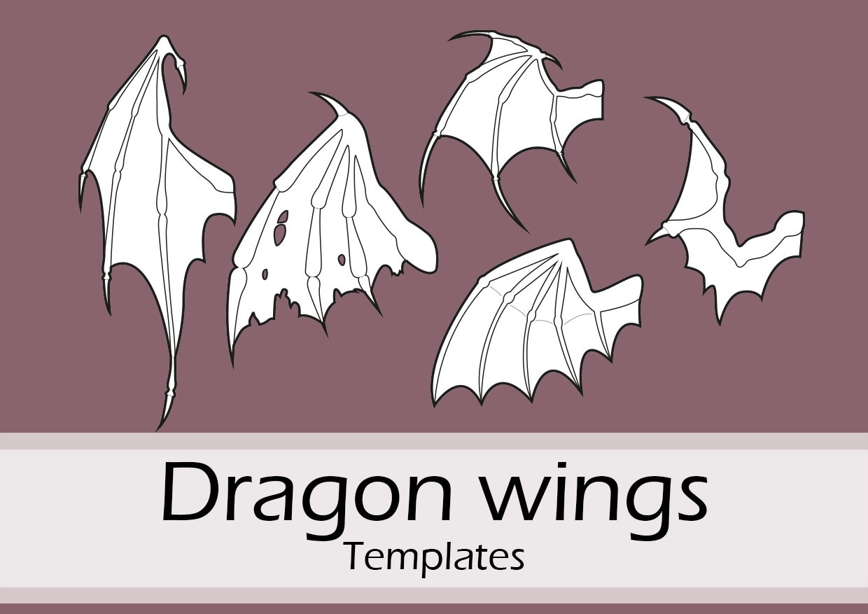 Dragon Wings Templates Collection By Pretzl Cosplay PDF Etsy
