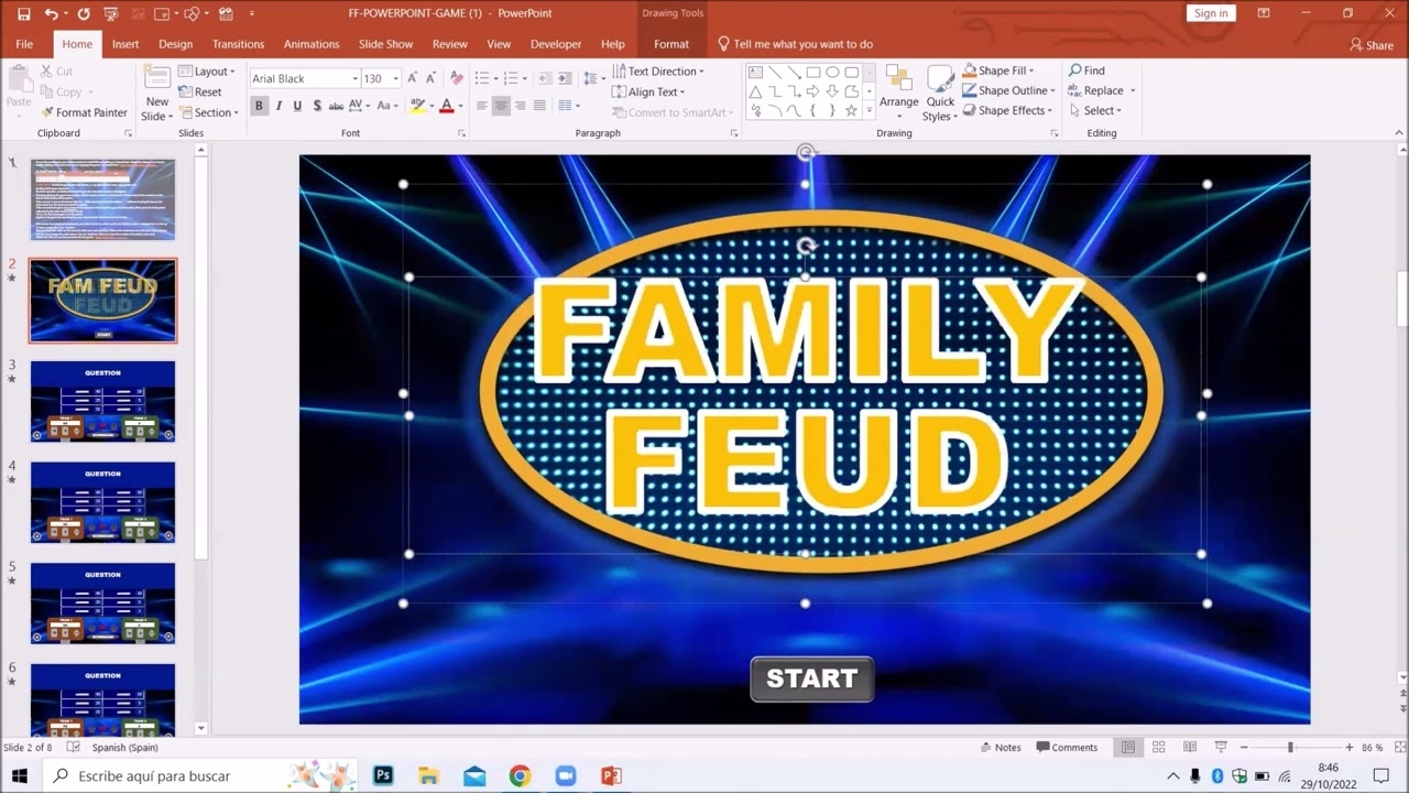 Family Feud PowerPoint Free Template Game Show PowerPoint Template YouTube