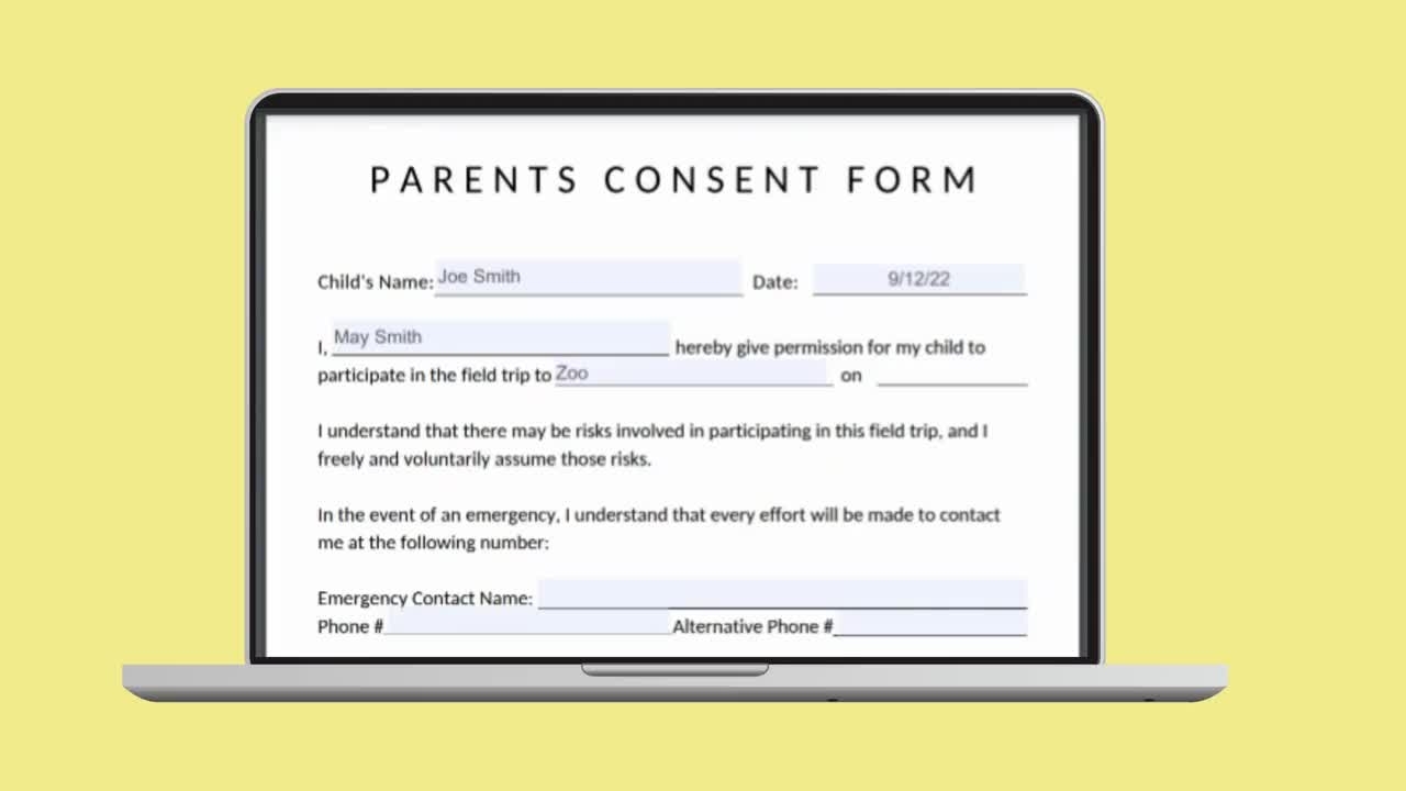 Field Trip Permission Slip And Field Trip Letter To Parents Field Trip Consent Form Parent Permission Form Field Trip Daycare Forms Etsy