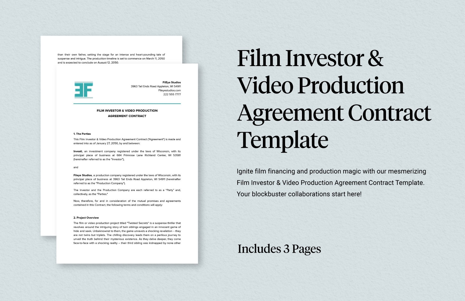 Video Production Agreement Contract Template
