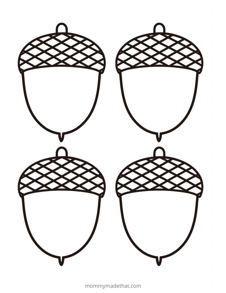 Acorn Template Free Printable