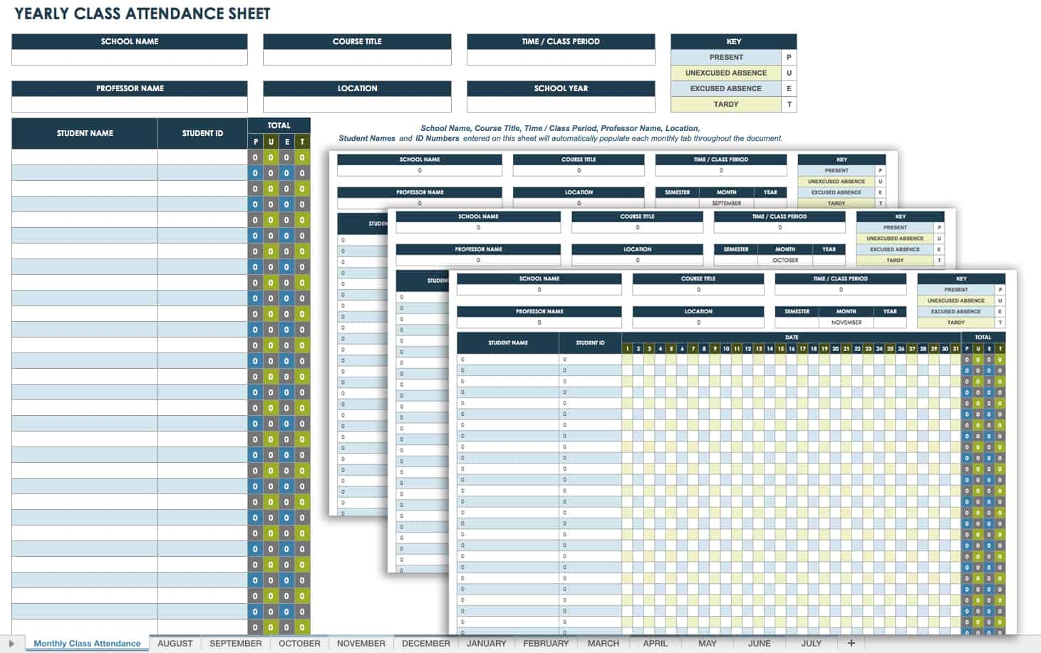 Training Attendance Sheet Template Excel Free Download
