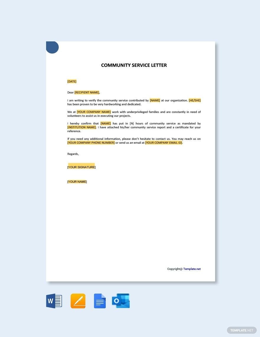 How To Write Community Service Report