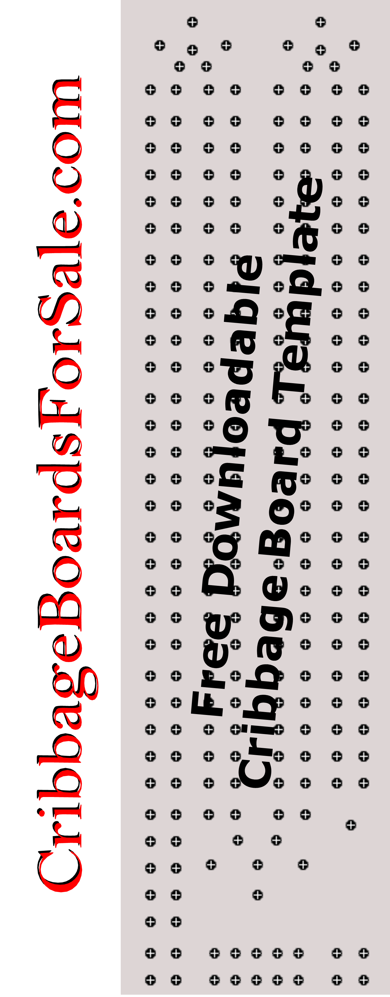 Cribbage Board Template Printable
