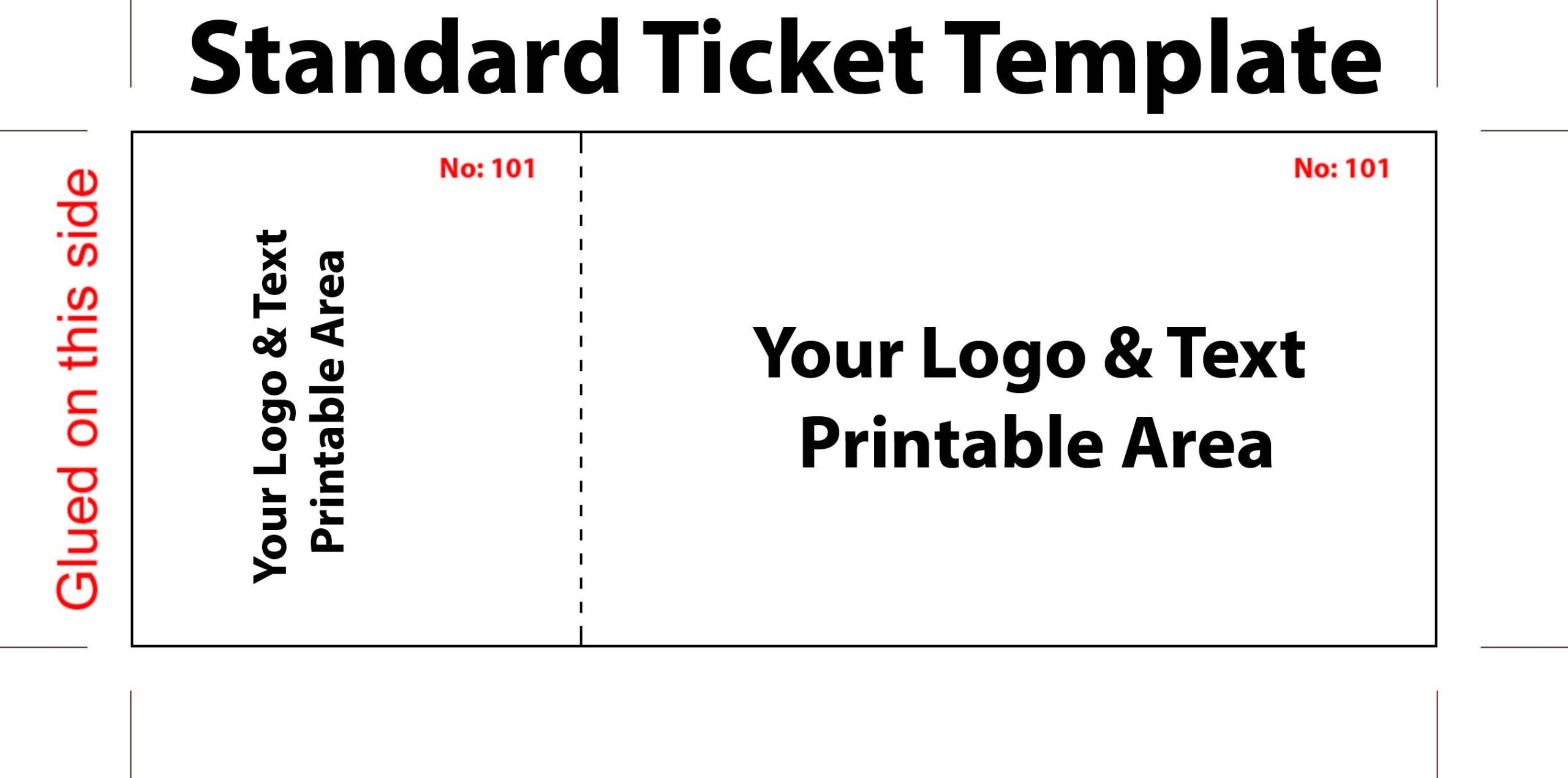 Ticket Format For Word Free