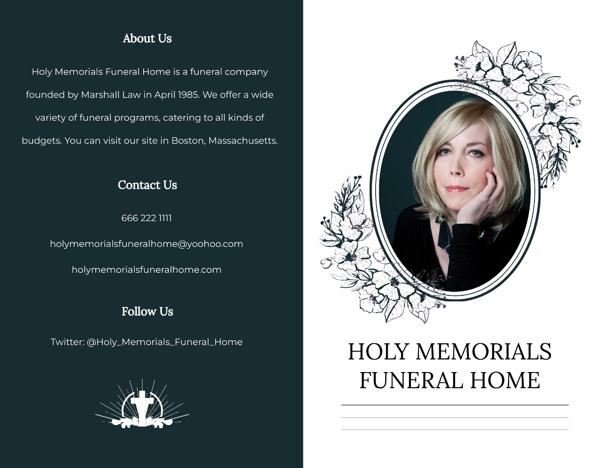 FREE Funeral Bi Fold Brochure Templates Examples Edit Online Download