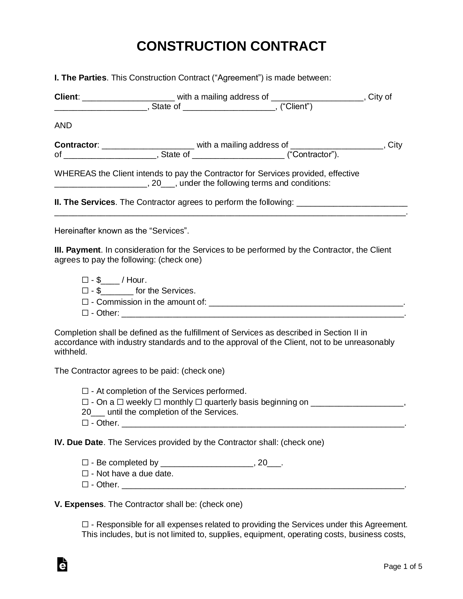 Free Independent Contractor Agreements 46 PDF Word EForms