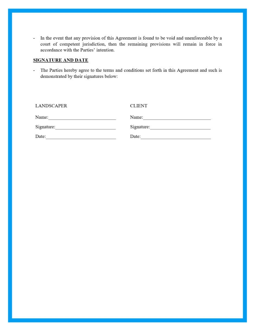 Free Lawn Care Contract Templates