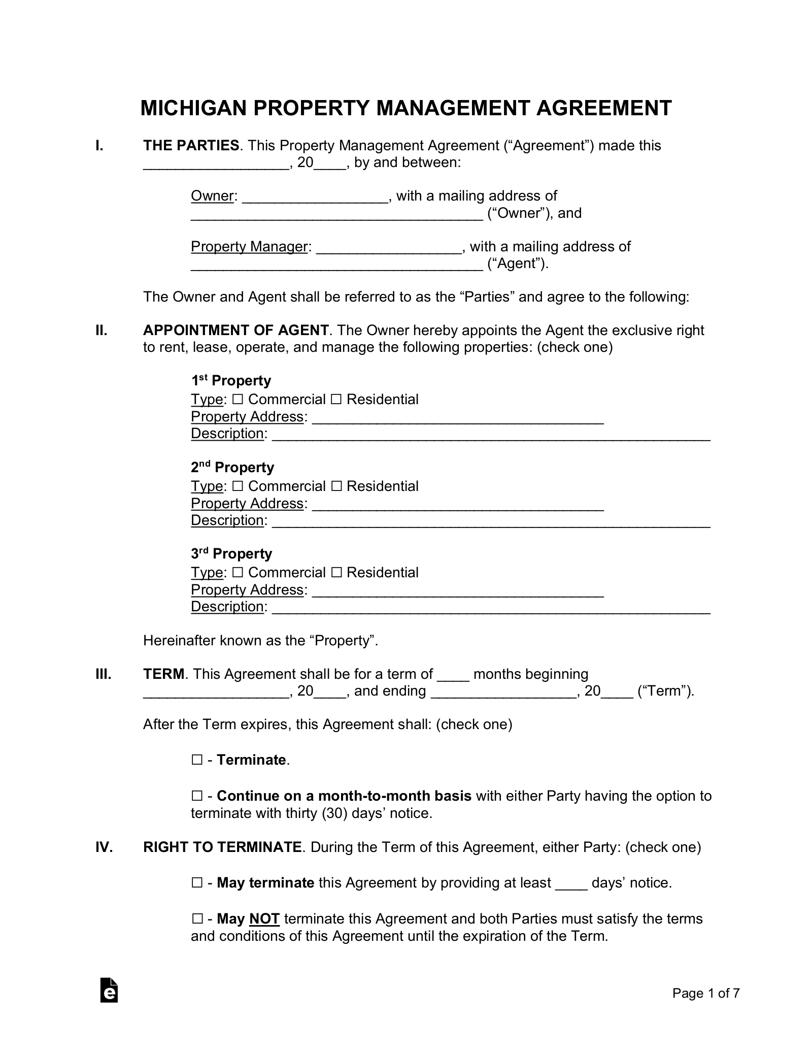 Simple Property Management Agreement Pdf