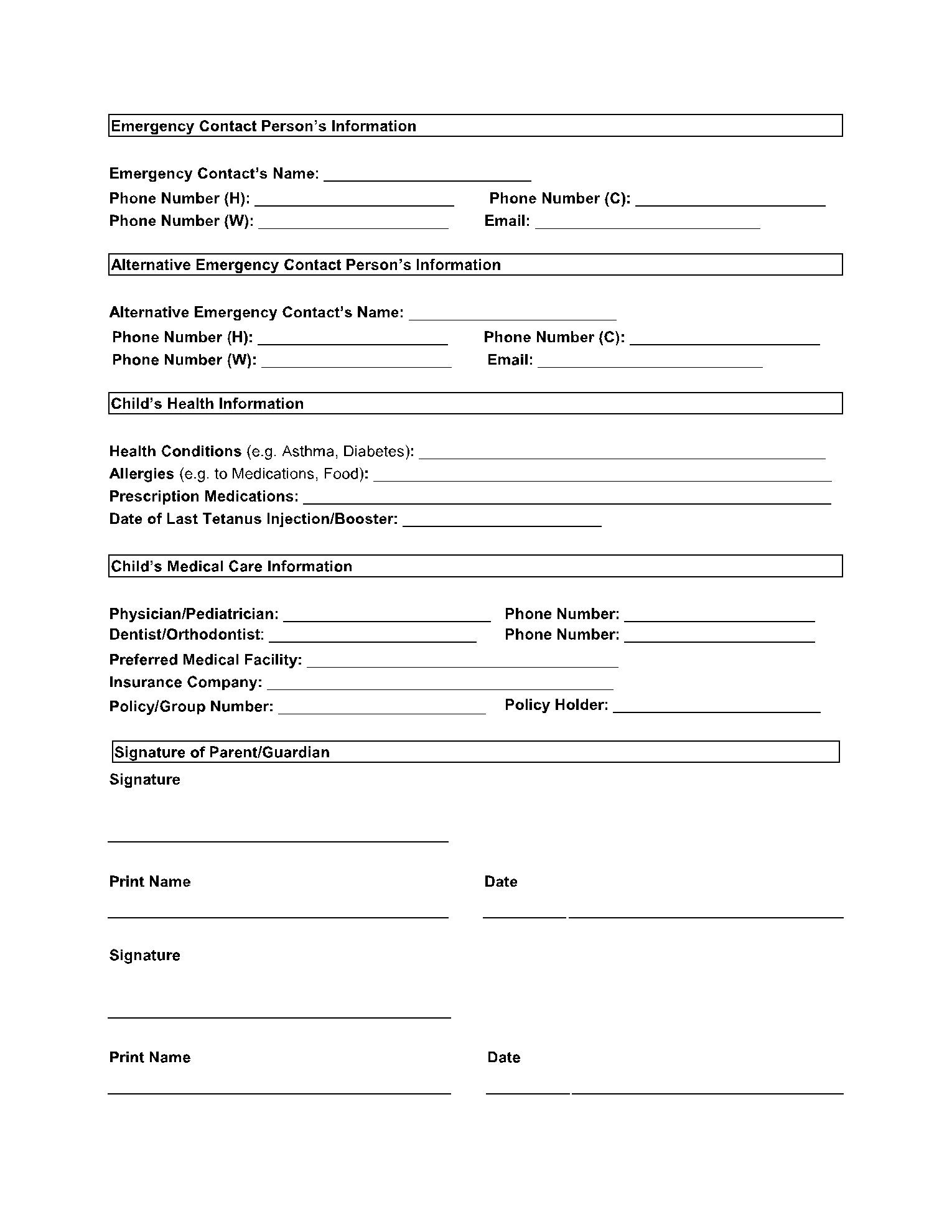 Consent To Treat Minor Form Pdf