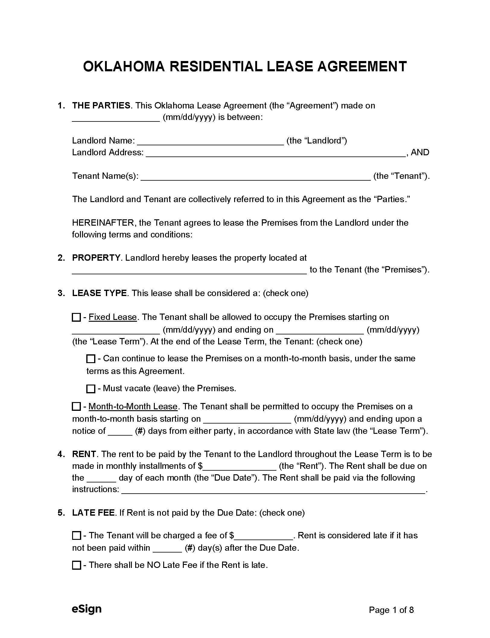 Lease To Own Contract Free