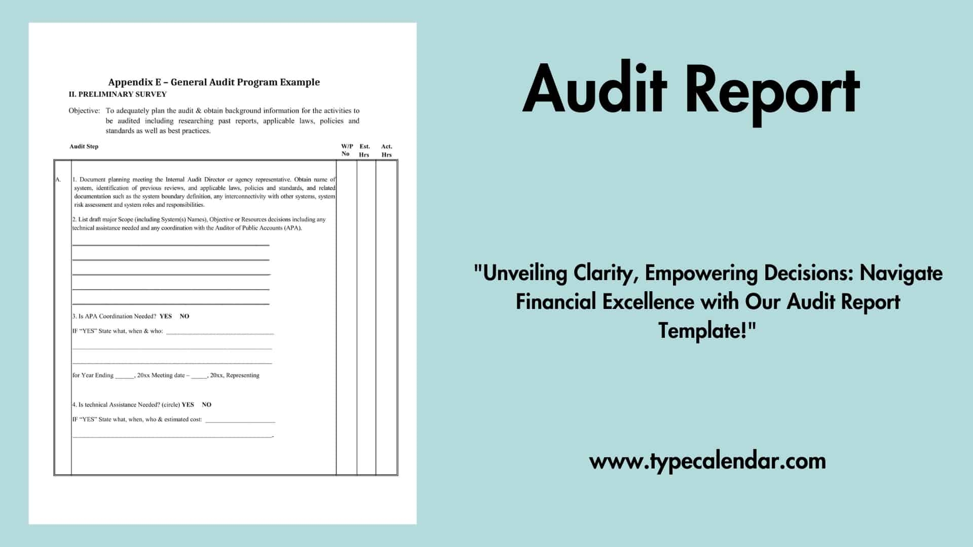 Free Printable Audit Report Templates PDF Excel Word Example