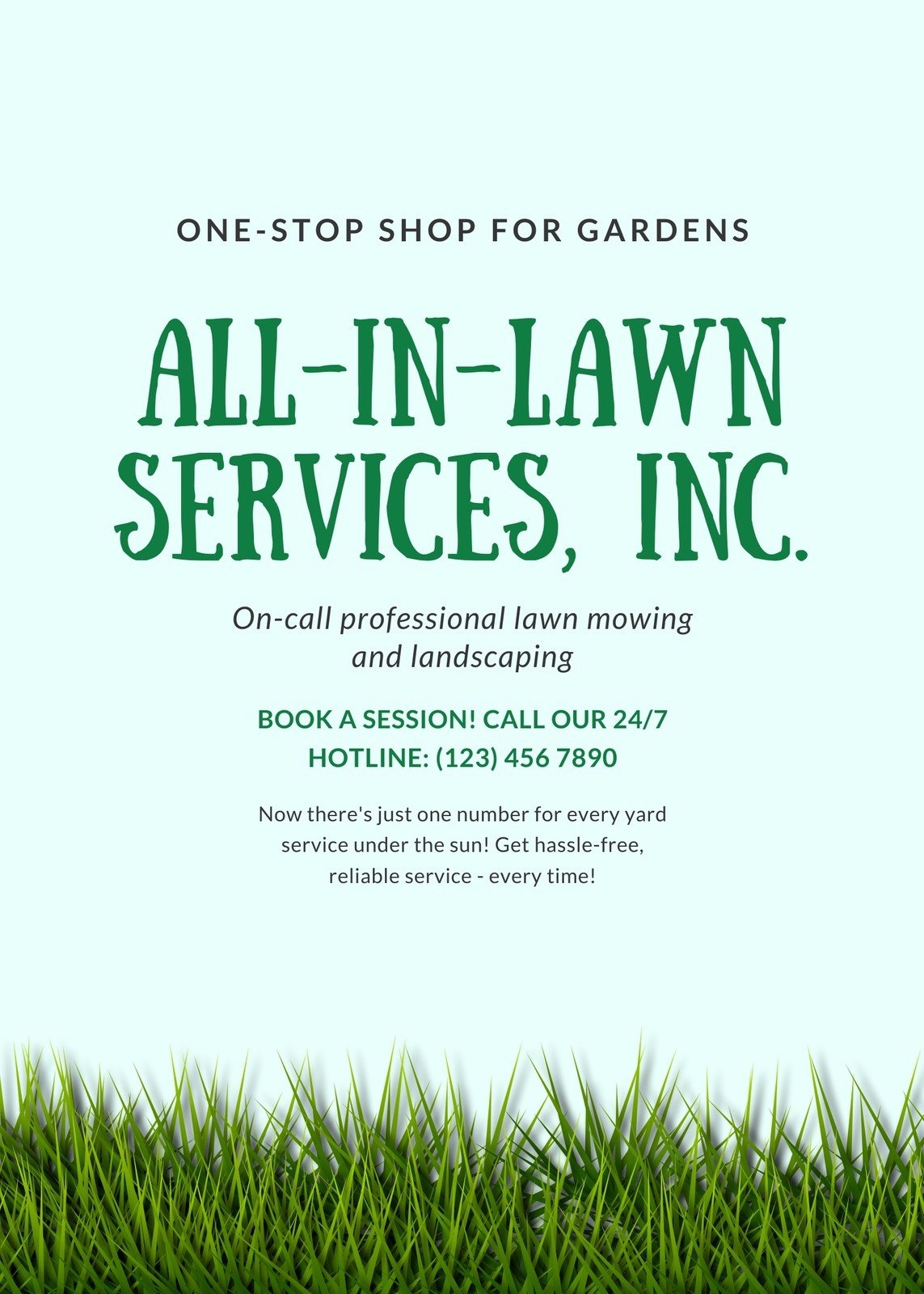 Printable Lawn Mowing Flyer Template