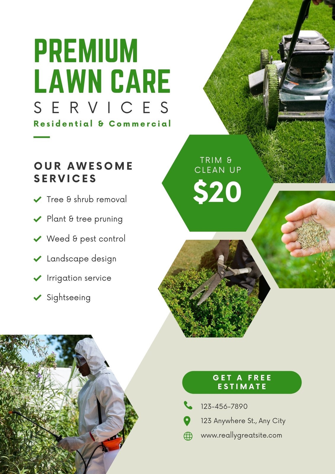 Free Printable Customizable Landscaping Flyer Templates Canva