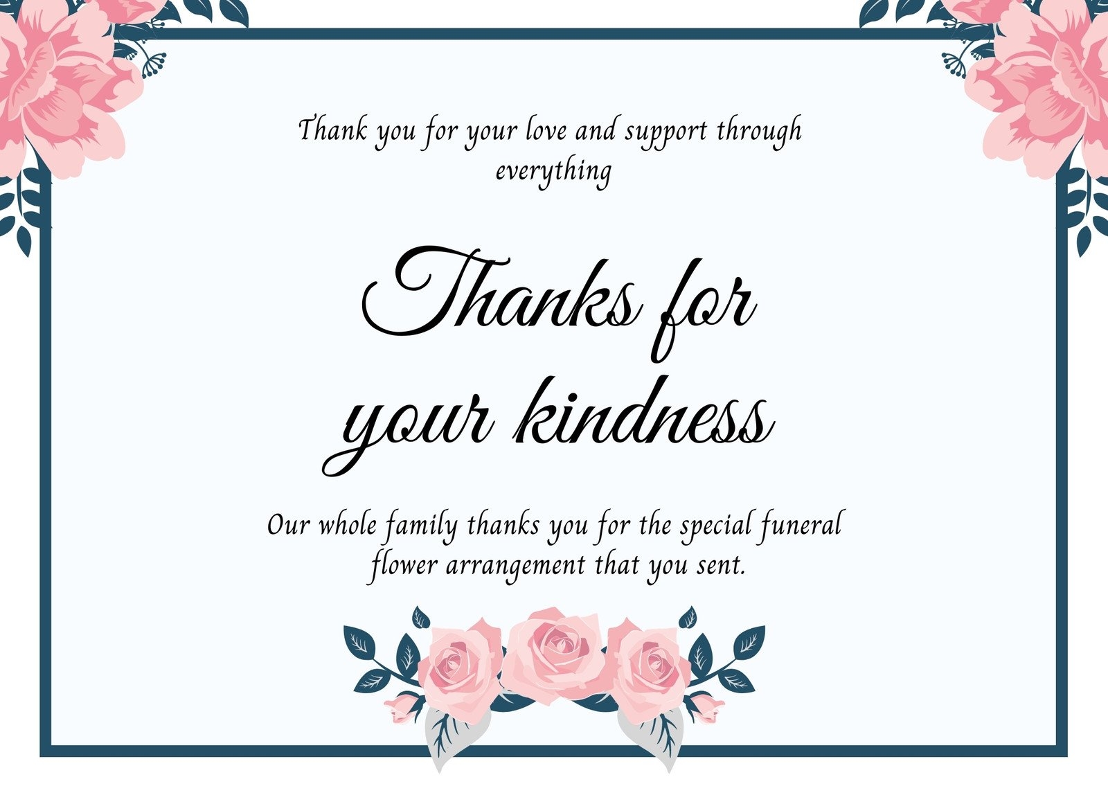Free Printable Funeral Thank You Card Templates To Customize Canva