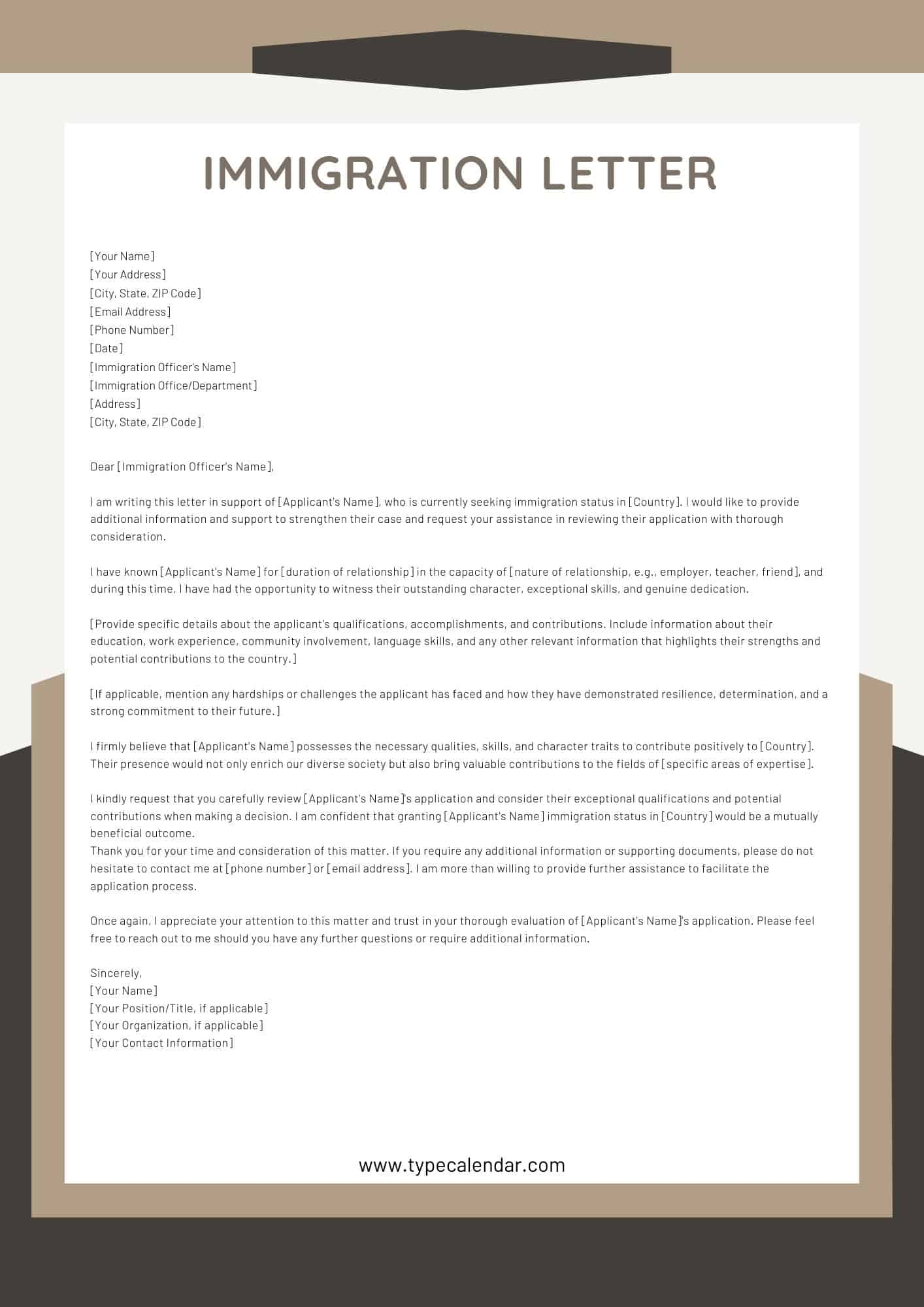 How To Write An Immigration Letter For A Friend