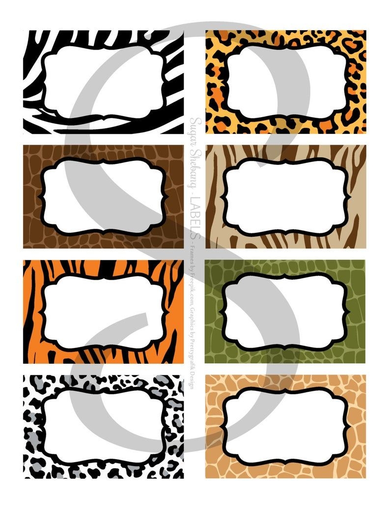 Free Printable Jungle Name Tags