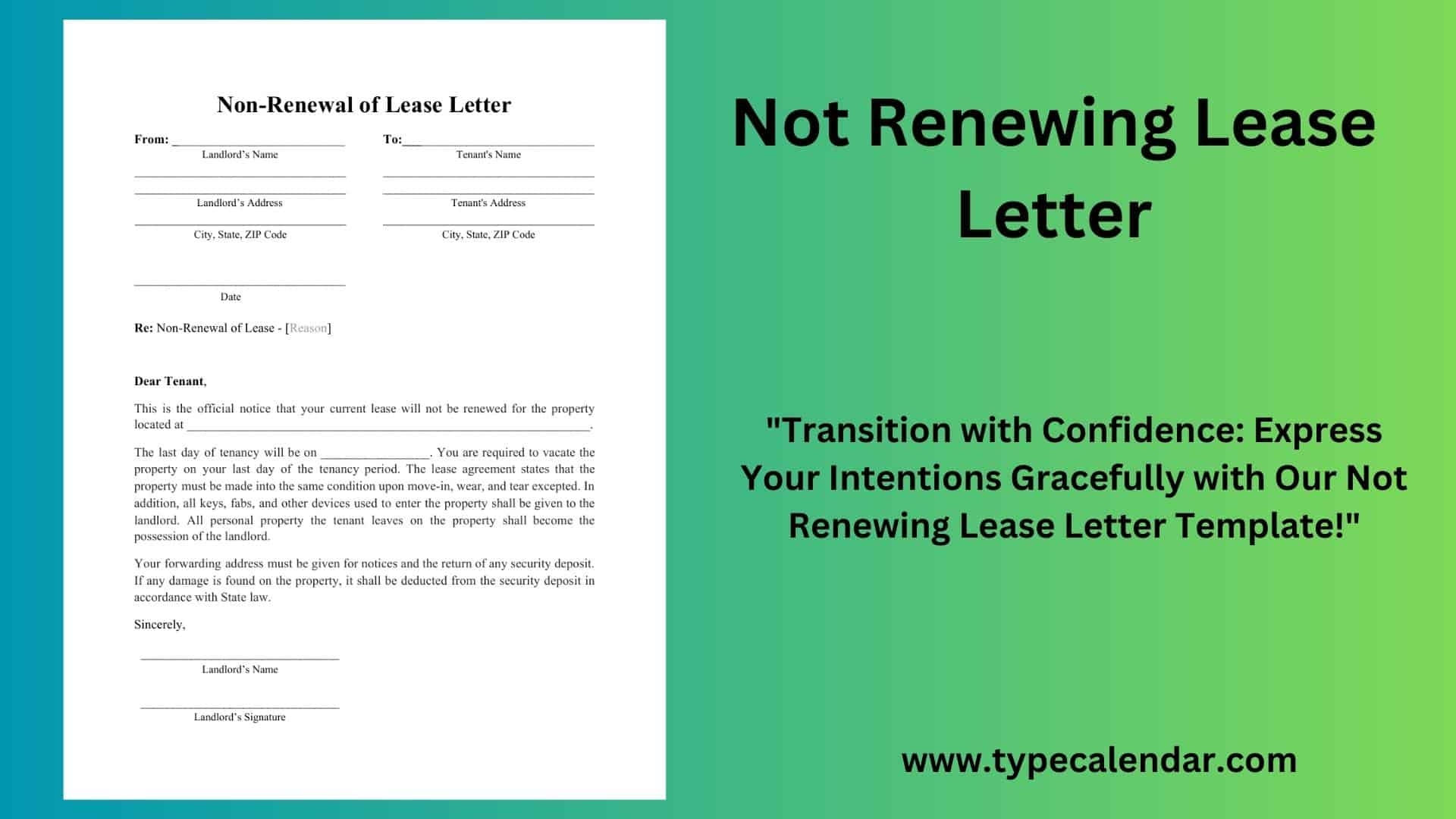 Intent To Not Renew Lease Letter